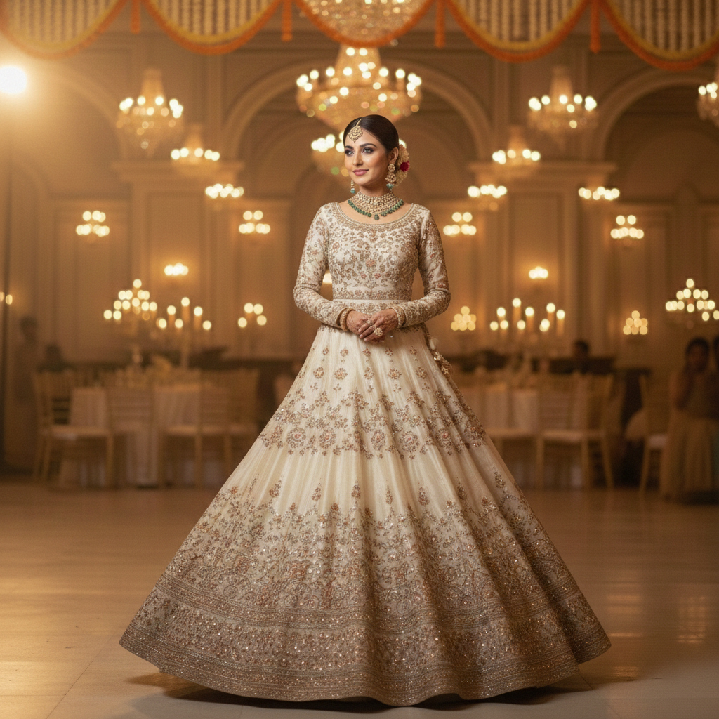 tissue fabric wedding gown